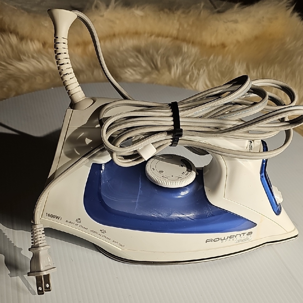 Rowenta Blue and White Steam Iron